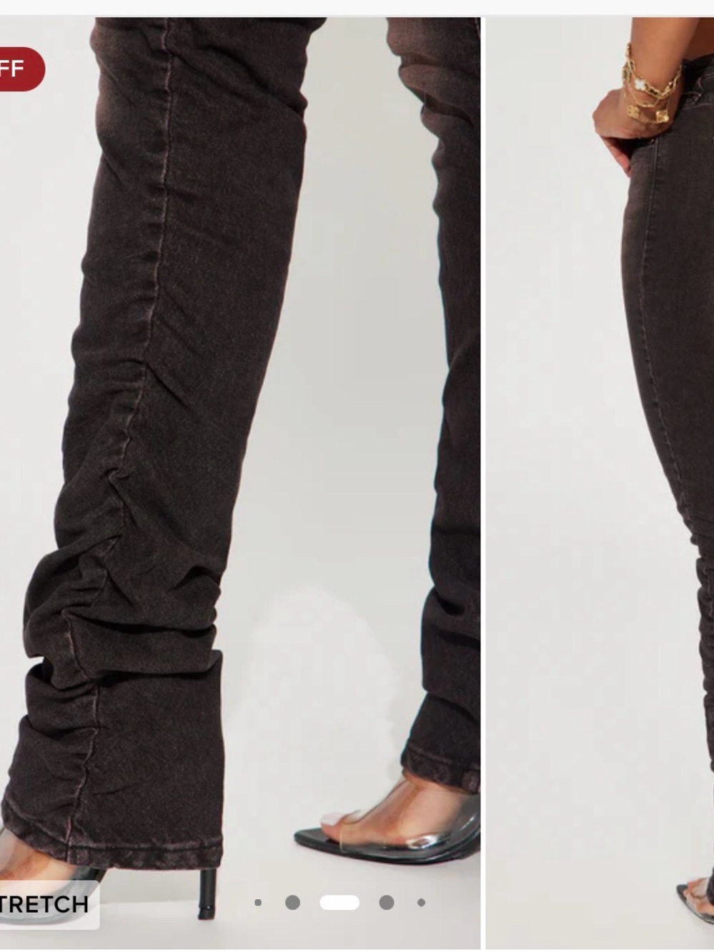 Fashion Nova Women’s Mocha stacked stretch skinny Jeans - Picture 3 of 6